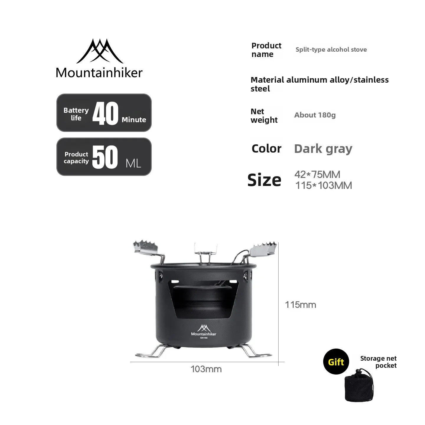 Camping Cooking Alcohol - MOUNTAINHIKER Upgrade Alcohol Stove Portable Outdoor