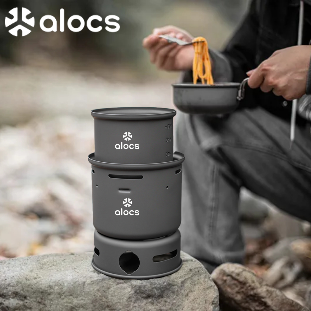 Camping Cooking Alcohol - ALOCS Outdoor Alcohol Stove Stainless Steel