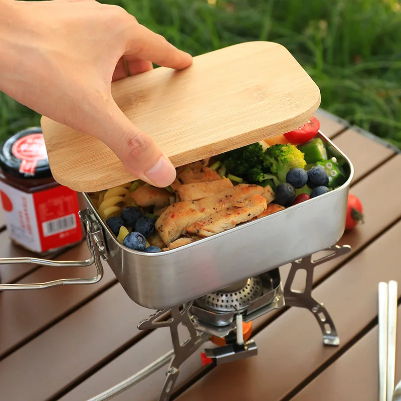 Camping Cooking Gadgets - 304 Stainless Steel Lunch Box Portable