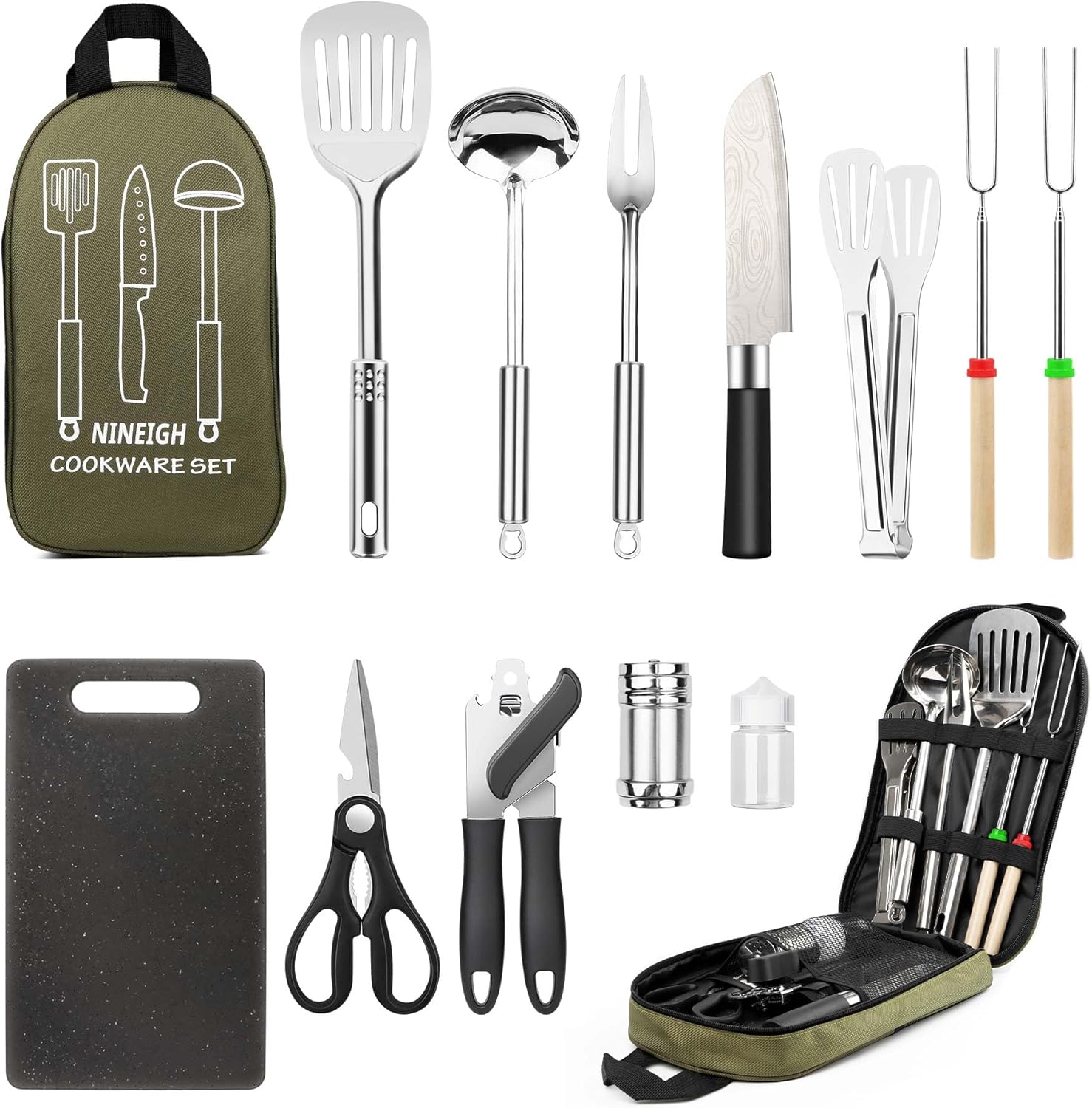 Camping Cooking Utensil Set - Camping Cooking Utensils Set, Stainless Steel
