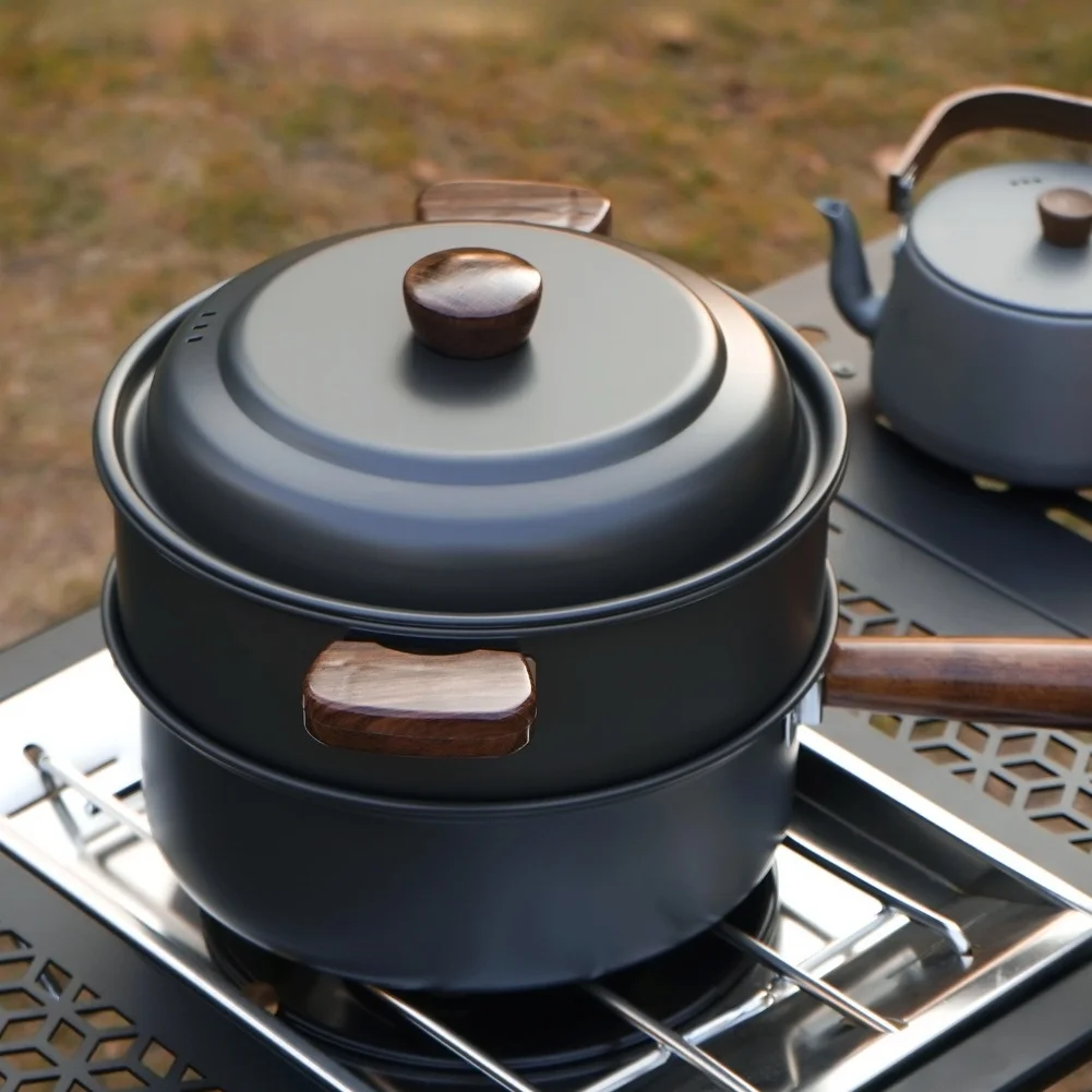 Camping Cooking Utensil Set - 3L Camping Cooking Pot Set Aluminum