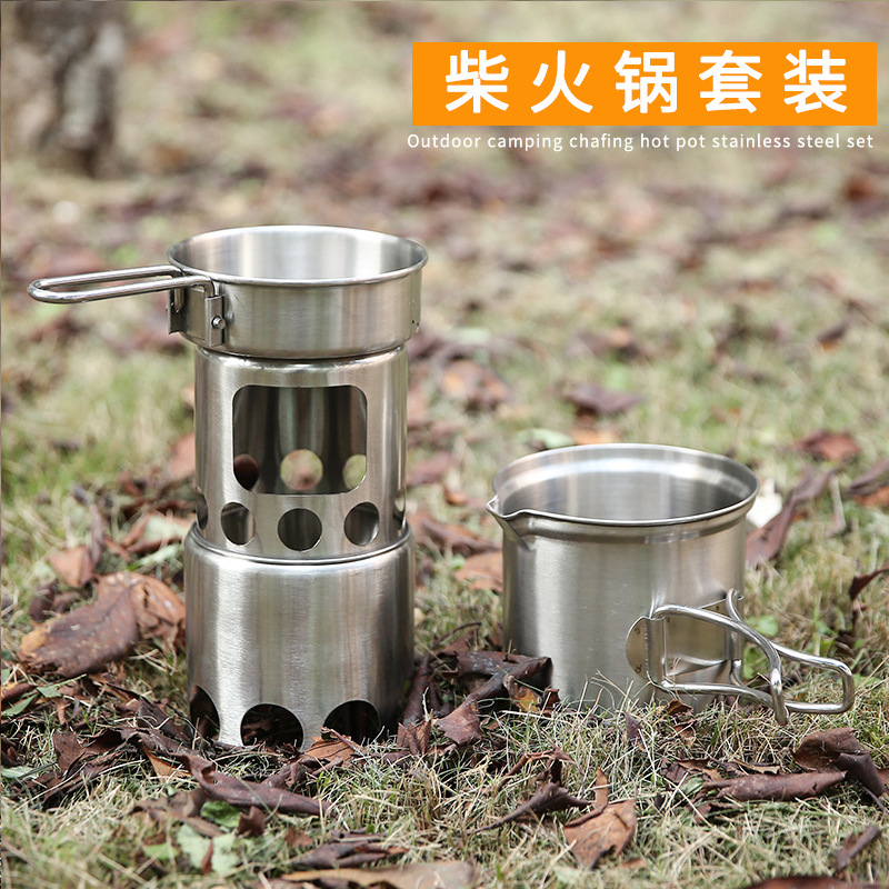 Camping Cooking Alcohol - Camping Wood Stove Pot Set Picnic
