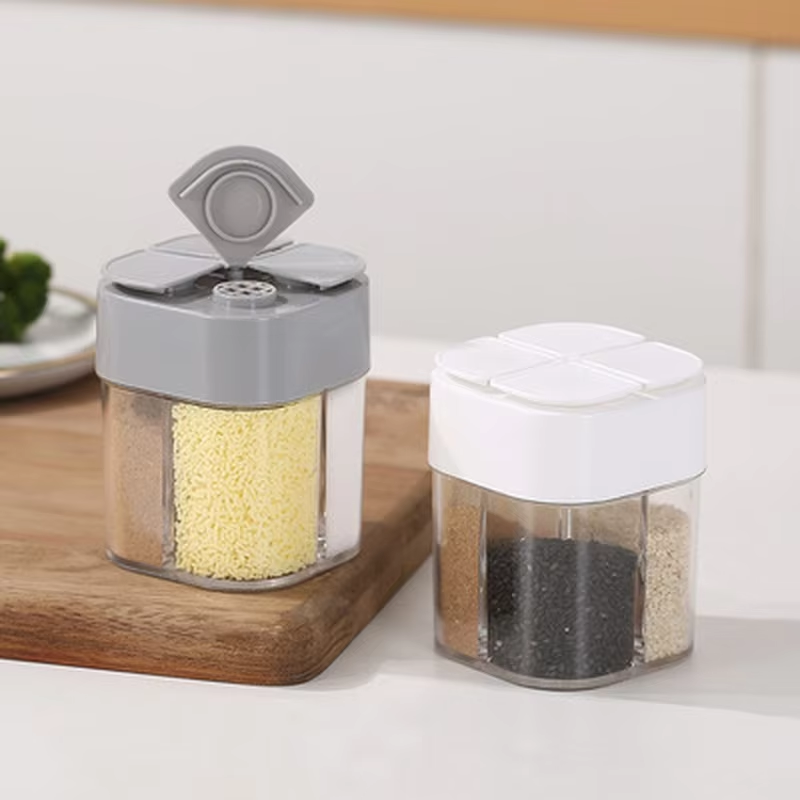 Camping Cooking Utensil Set - 4 in 1 Plastic Dispenser Camping