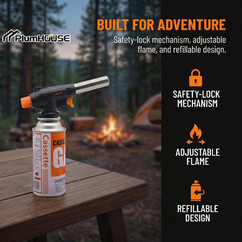 Camping Cooking Torch - Camping Gas Torch Welding Adjustable Flame