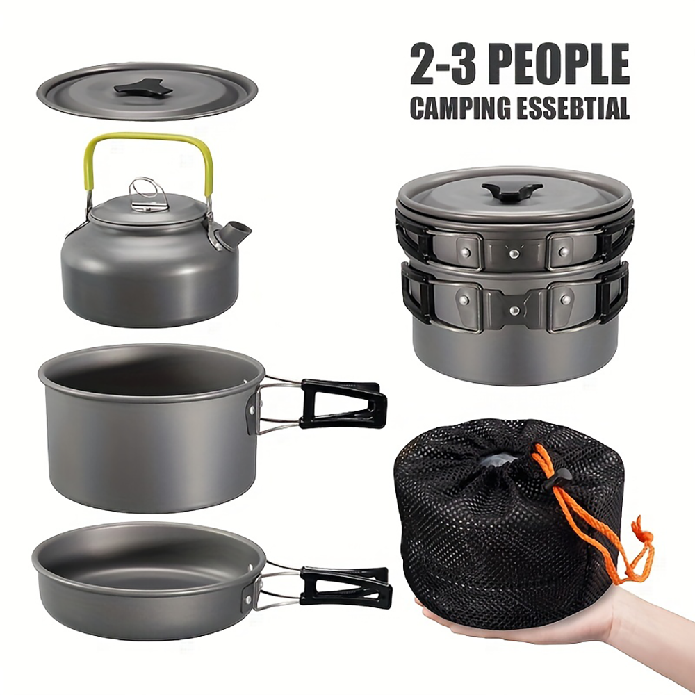 Camping Cooking Set 2 Person - Outdoor camping cookware set made of