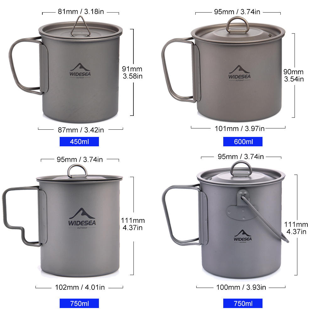 Widesea Camping Mug Titanium C - Quechua Camping Cooking Set recensie en prijs
