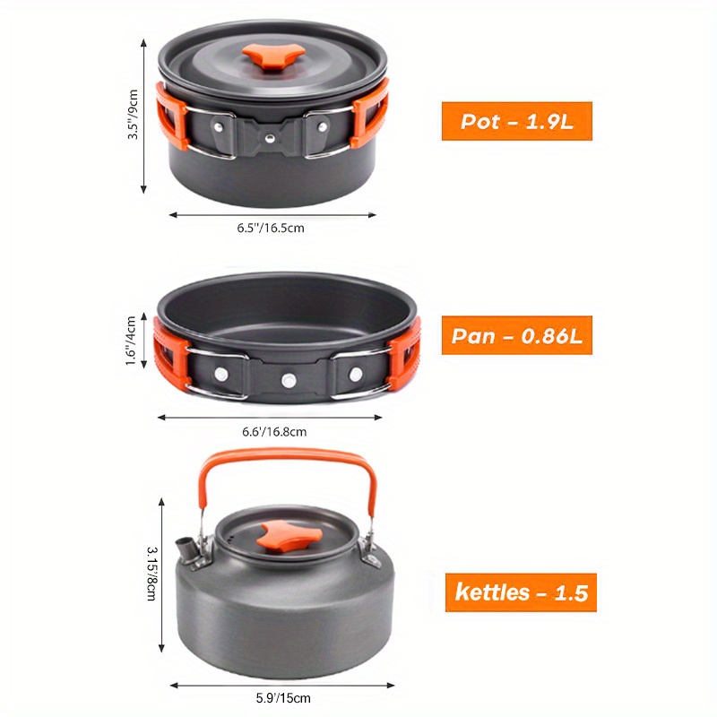 17pcs Camping Cookware Set, Po - Camping Cooking Pan recensie en prijs