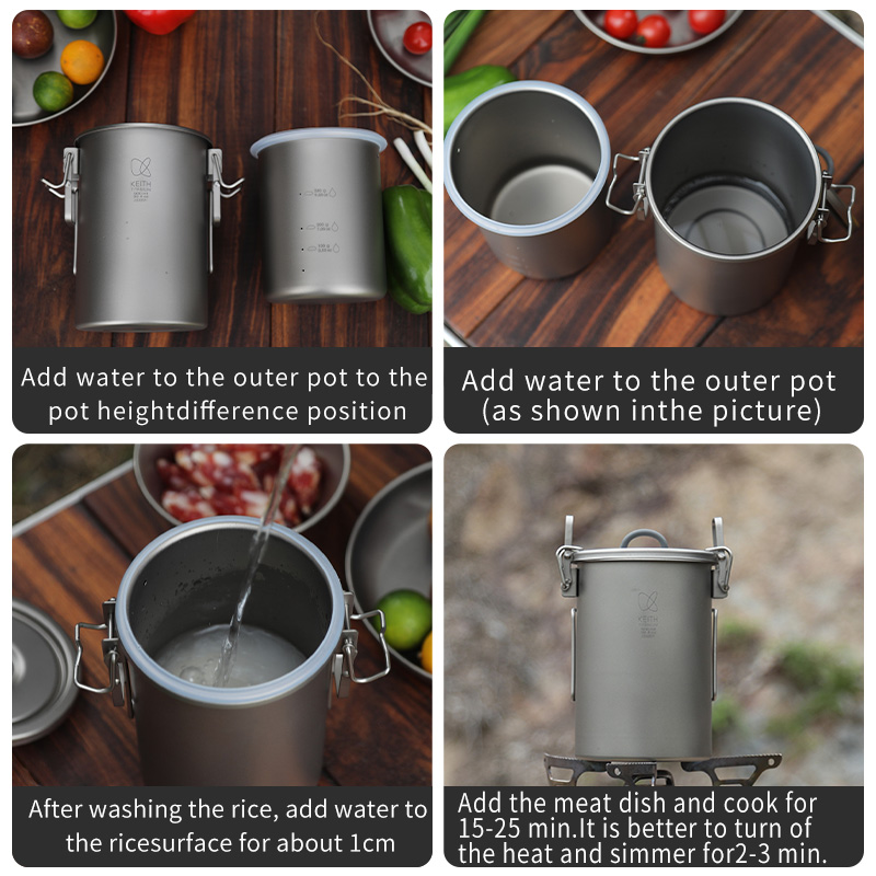 KEITH Pure Titanium Rice Cooke - Camping Cooking Gadgets recensie en prijs