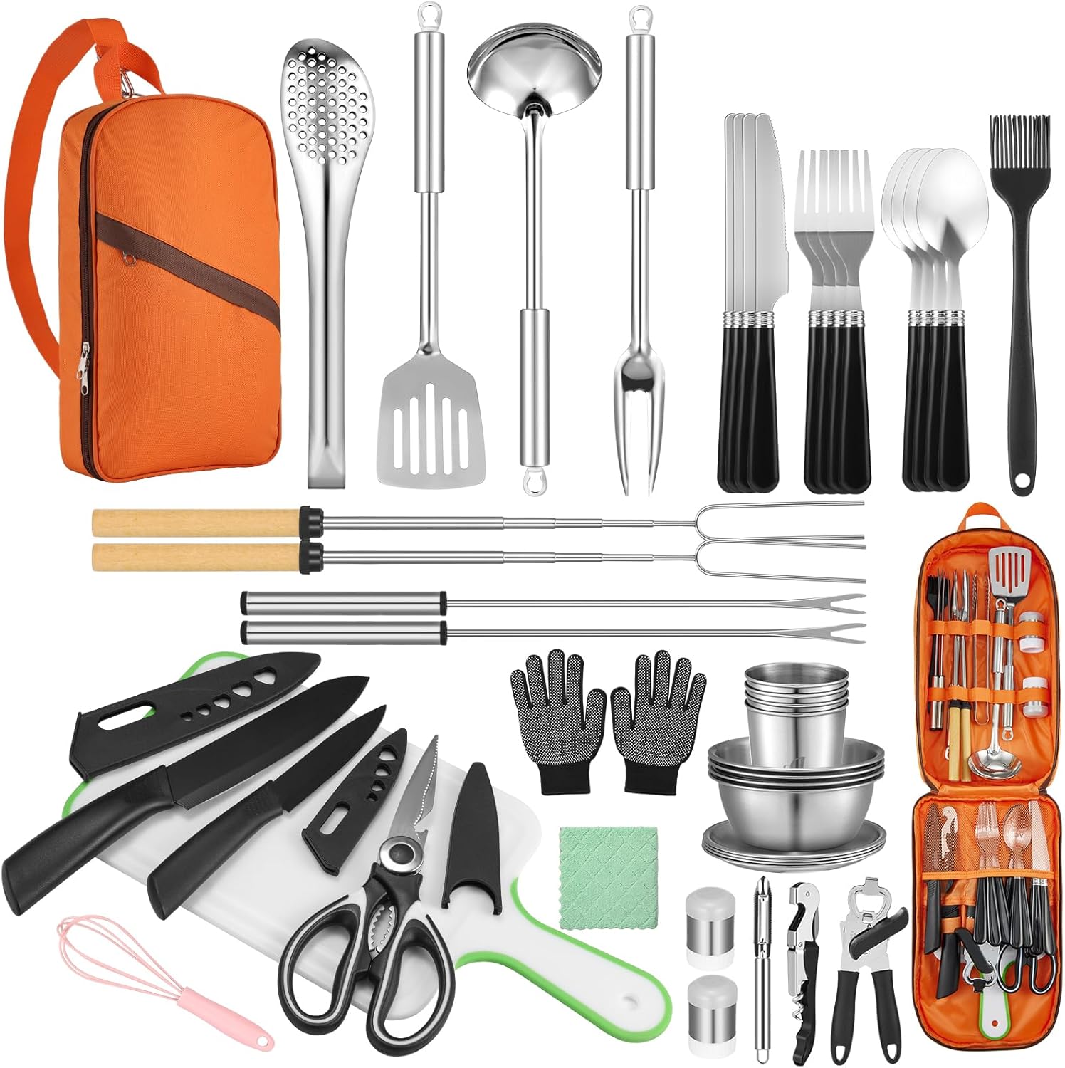 45-Piece Camping Cookware Set  - Camping Cooking Utensil Set recensie en prijs