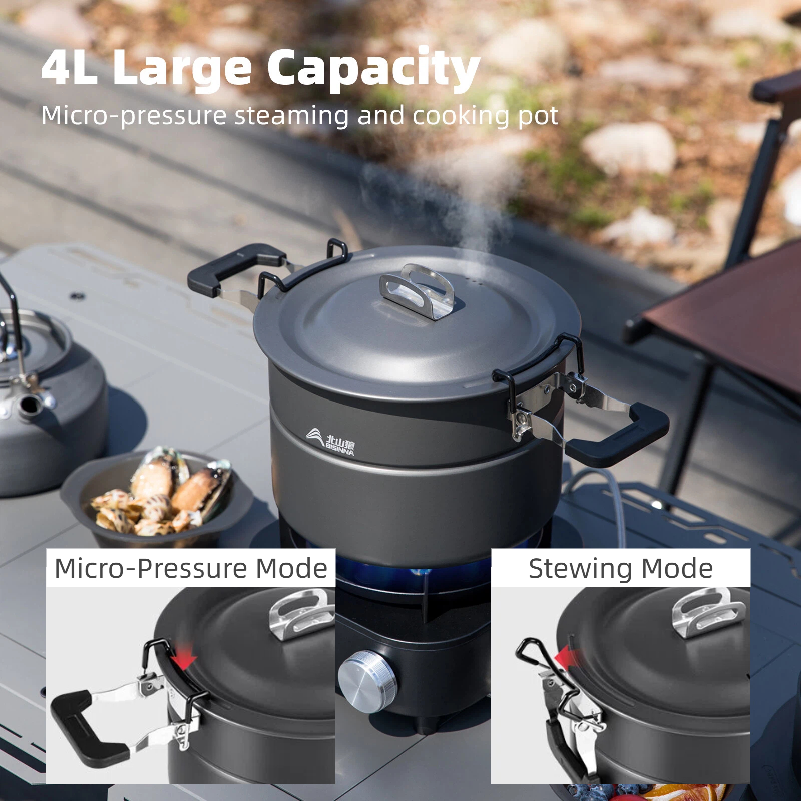 BISINNA Micro Pressure Camping - Quechua Camping Cooking Set recensie en prijs