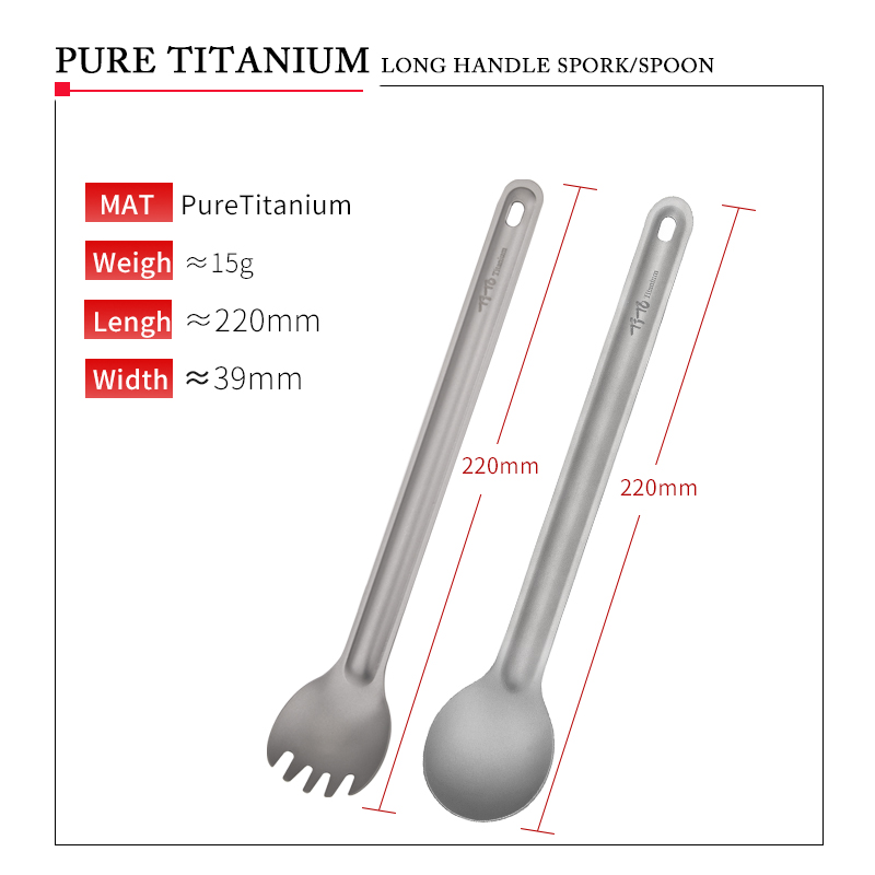TiTo Titanium Spork Spoon Long - Camping Cooking Gadgets recensie en prijs