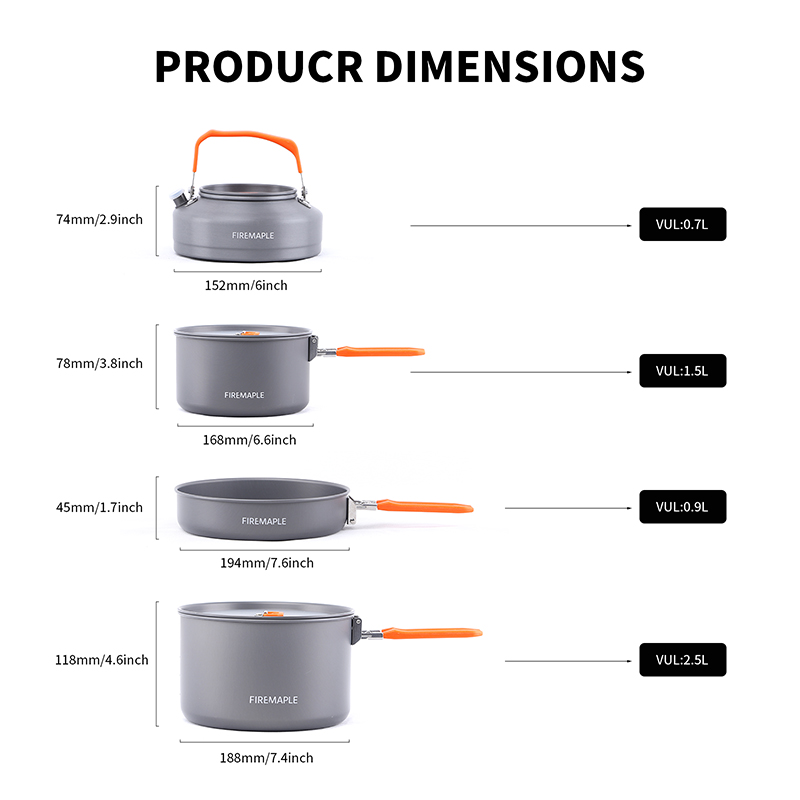 Fire Maple 4-5 Person Cookware - Camping Cooking Set 2 Person recensie en prijs