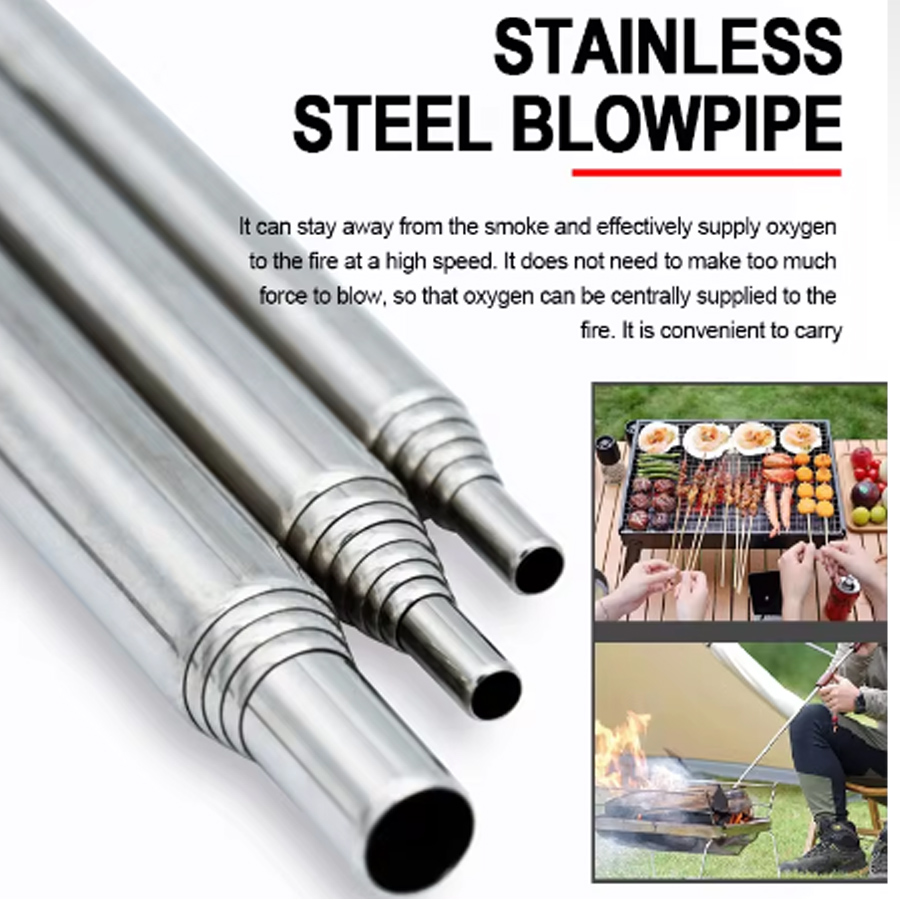 Stainless Steel Blowpipe Pocke - Camping Cooking Gadgets recensie en prijs