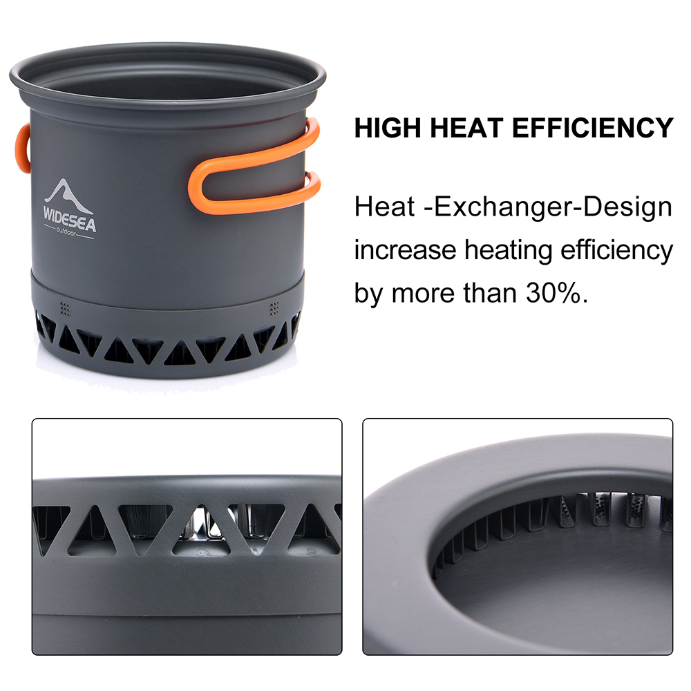 Widesea Camping Pot 1.3L 2.3L  - Quechua Camping Cooking Set recensie en prijs