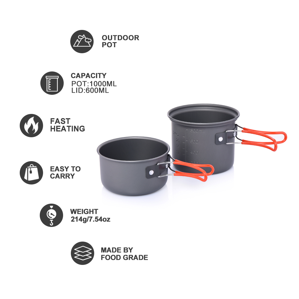 Widesea camping tableware outd - Camping Cooking And Eating Set recensie en prijs