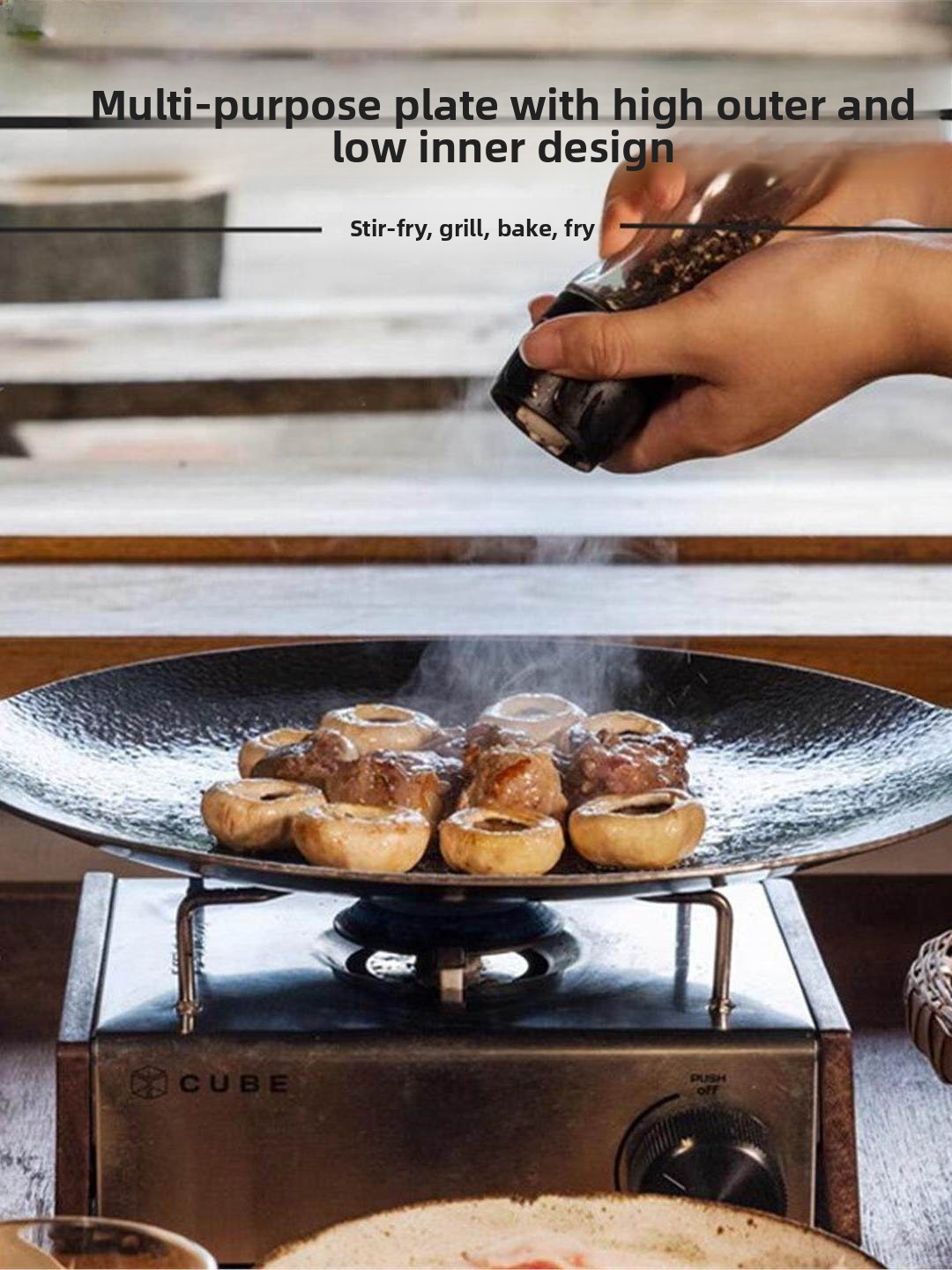Outdoor Cast Iron Charcoal Gri - Camping Cooking Pan recensie en prijs