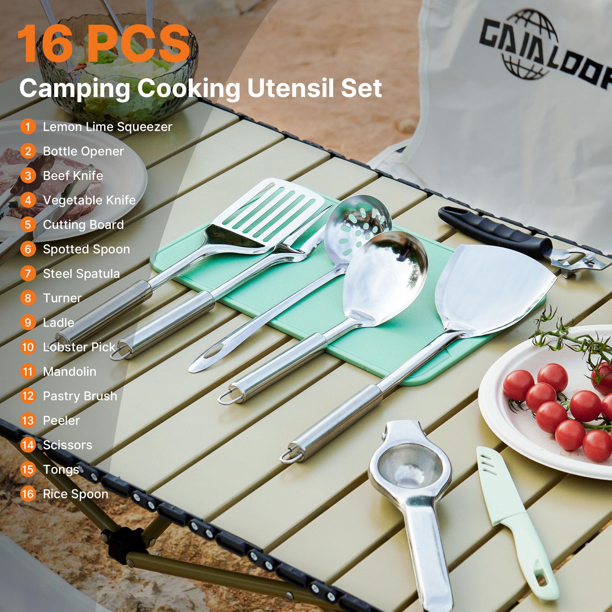 Camping Cooking Utensils Set C - Camping Cooking Utensil Set recensie en prijs