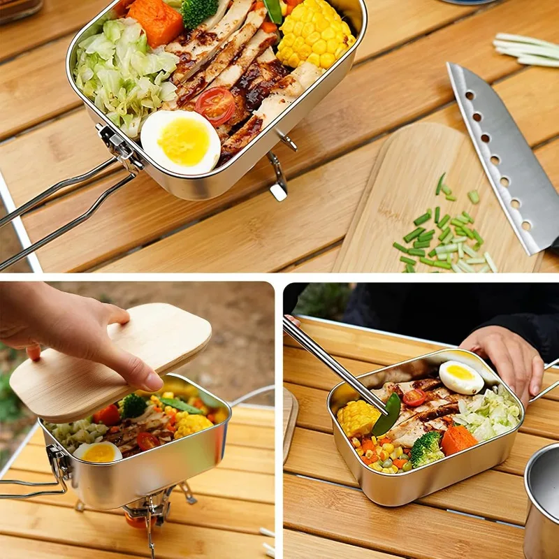 304 Stainless Steel Lunch Box  - Camping Cooking Gadgets recensie en prijs