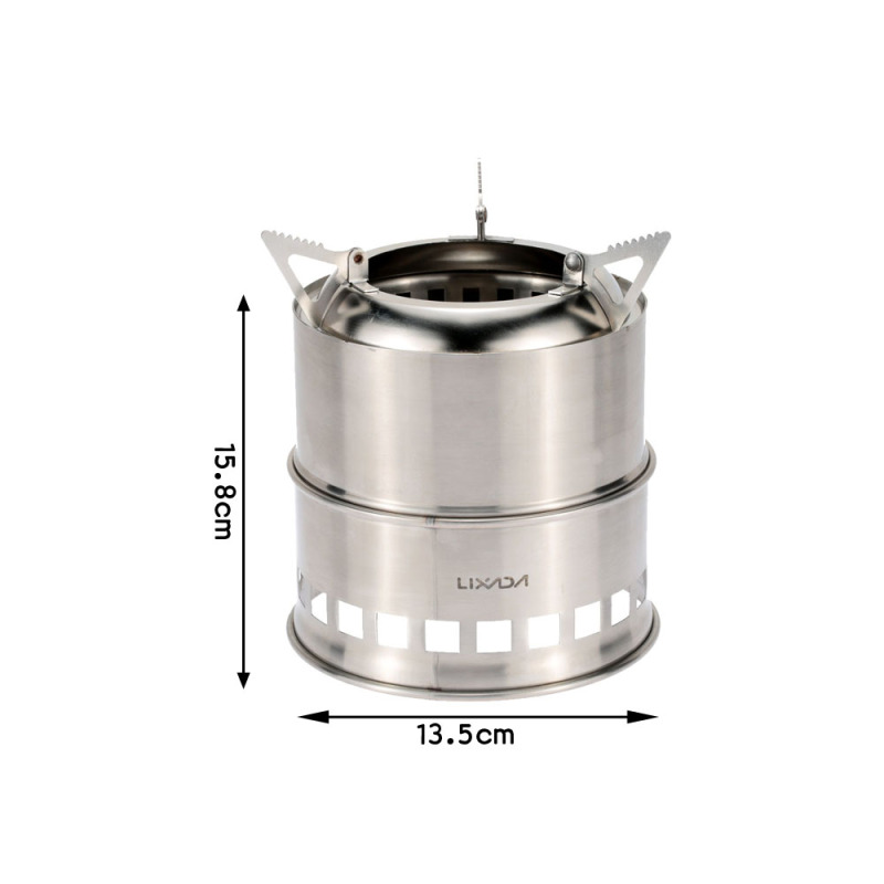Lixada Stainless Steel Wood St - Camping Cooking Alcohol recensie en prijs