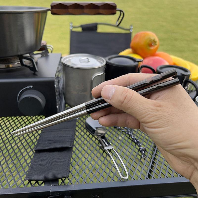 Foldable Spoon Chopsticks Trav - Camping Cooking And Eating Set recensie en prijs