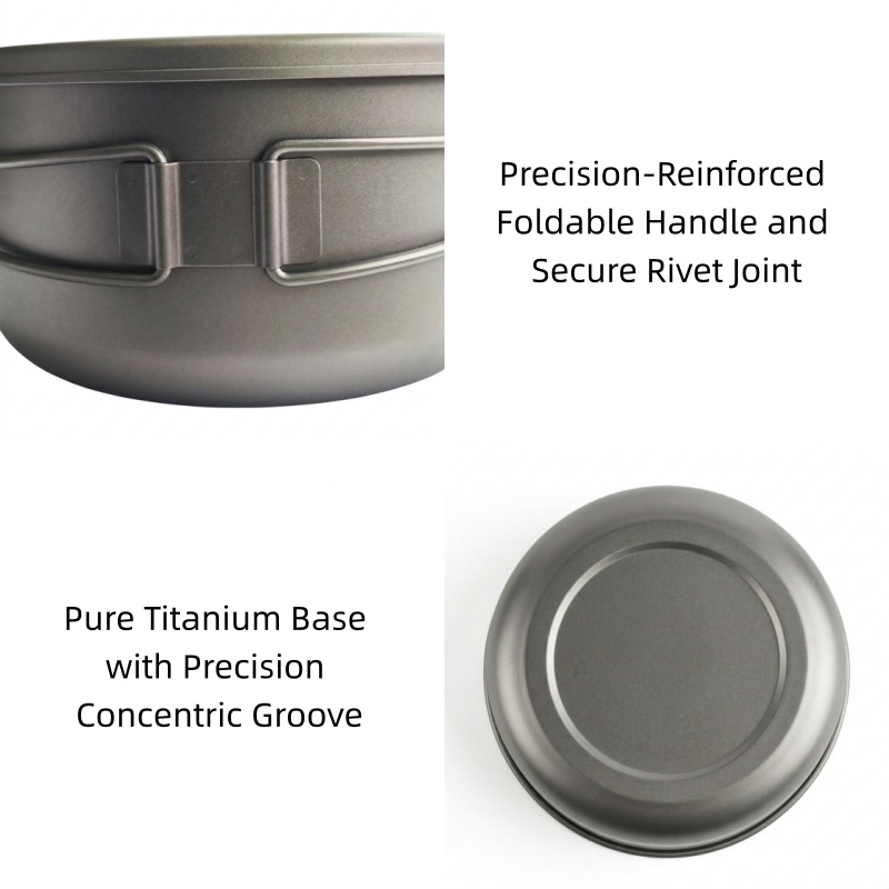 Titanium Folding Camping Pot L - Camping Cooking Set 2 Person recensie en prijs