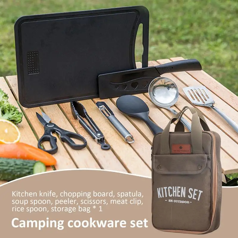 8pcs Camping Kitchen Cookware  - Quechua Camping Cooking Set recensie en prijs