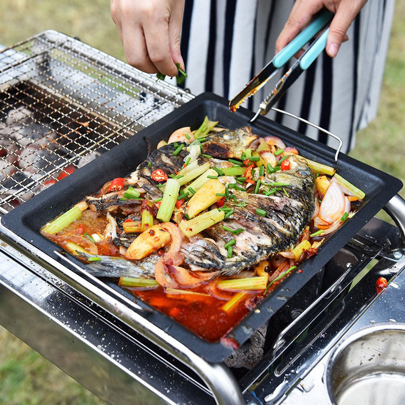 Outdoors Thick Square Grill Pa - Camping Cooking Pan recensie en prijs