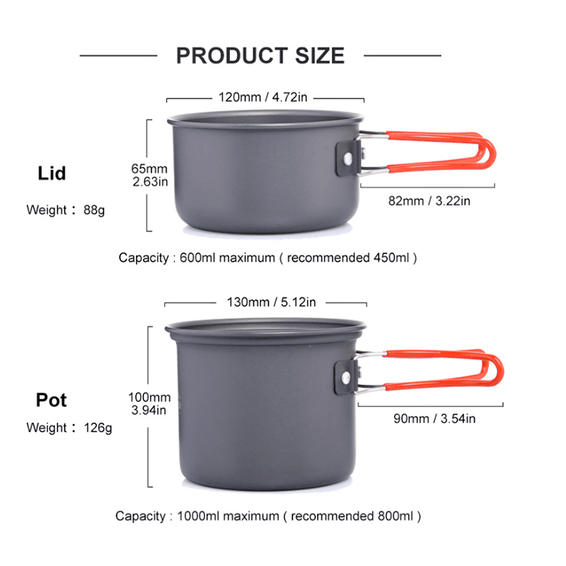 Widesea Ultralight Camping Coo - Quechua Camping Cooking Set recensie en prijs