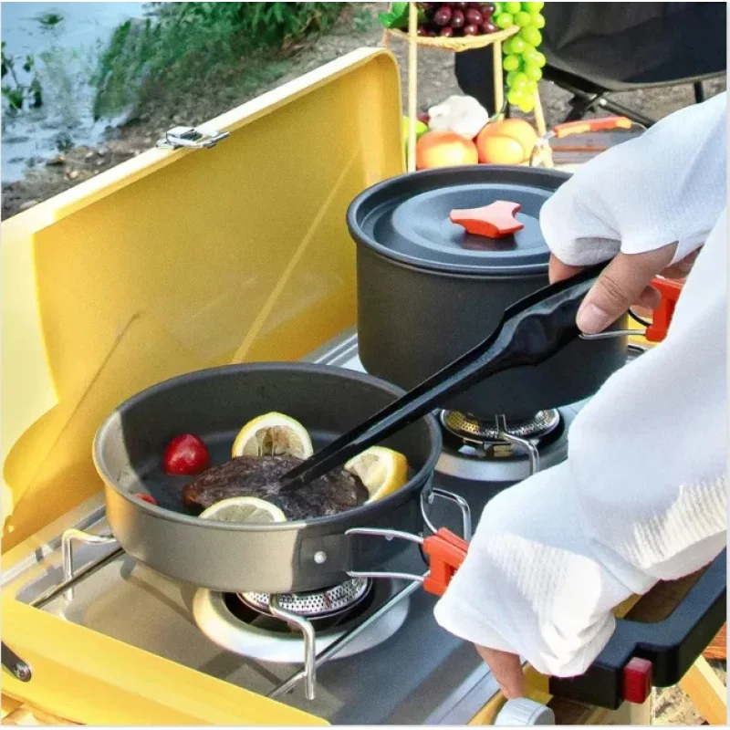 Camping Cookware Set Outdoor P - Camping Cooking And Eating Set recensie en prijs
