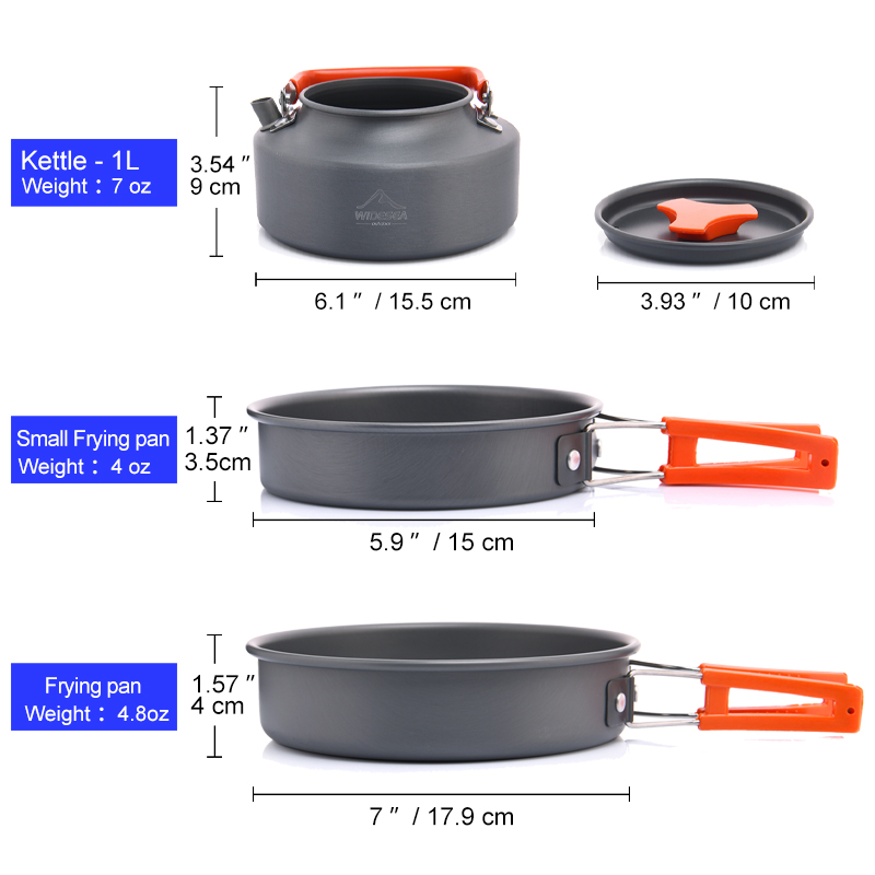 Widesea Camping Outdoor Cookwa - Quechua Camping Cooking Set recensie en prijs