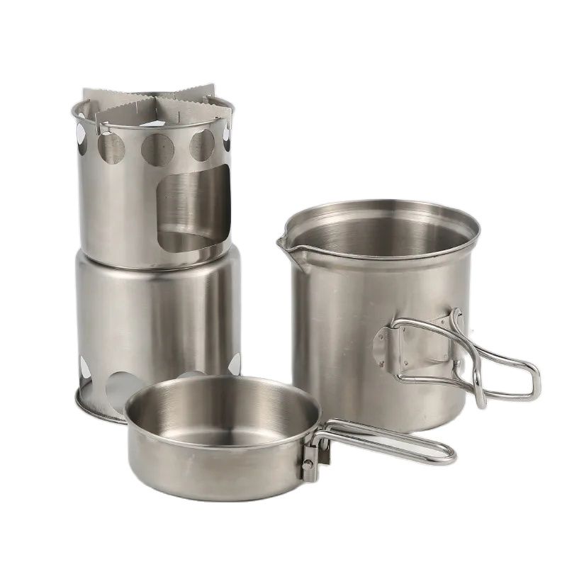Camping Wood Stove Pot Set Pic - Camping Cooking Alcohol recensie en prijs