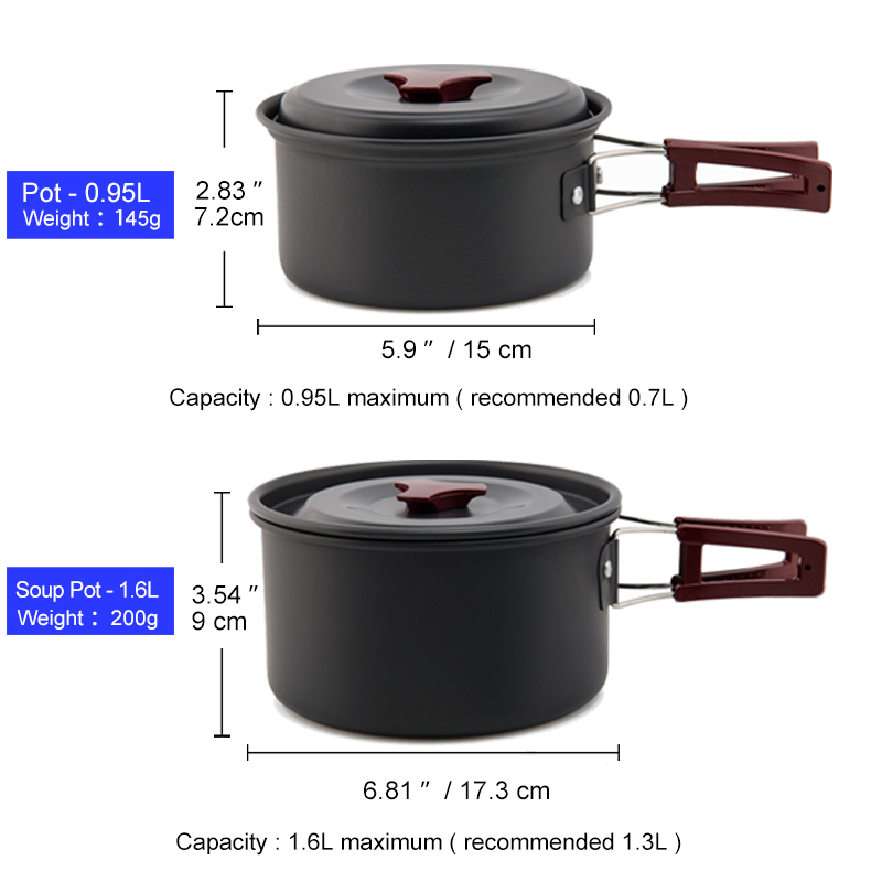 Widesea Camping Cookware Set O - Camping Cooking And Eating Set recensie en prijs
