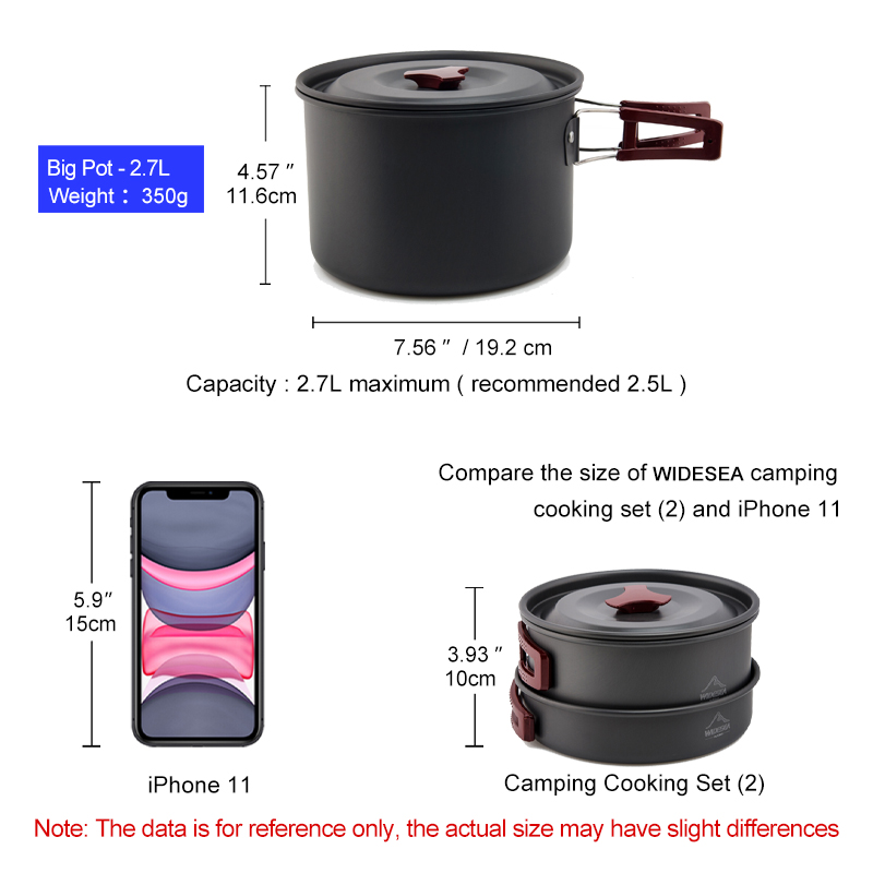 Widesea Camping Cookware Set O - Camping Cooking And Eating Set recensie en prijs