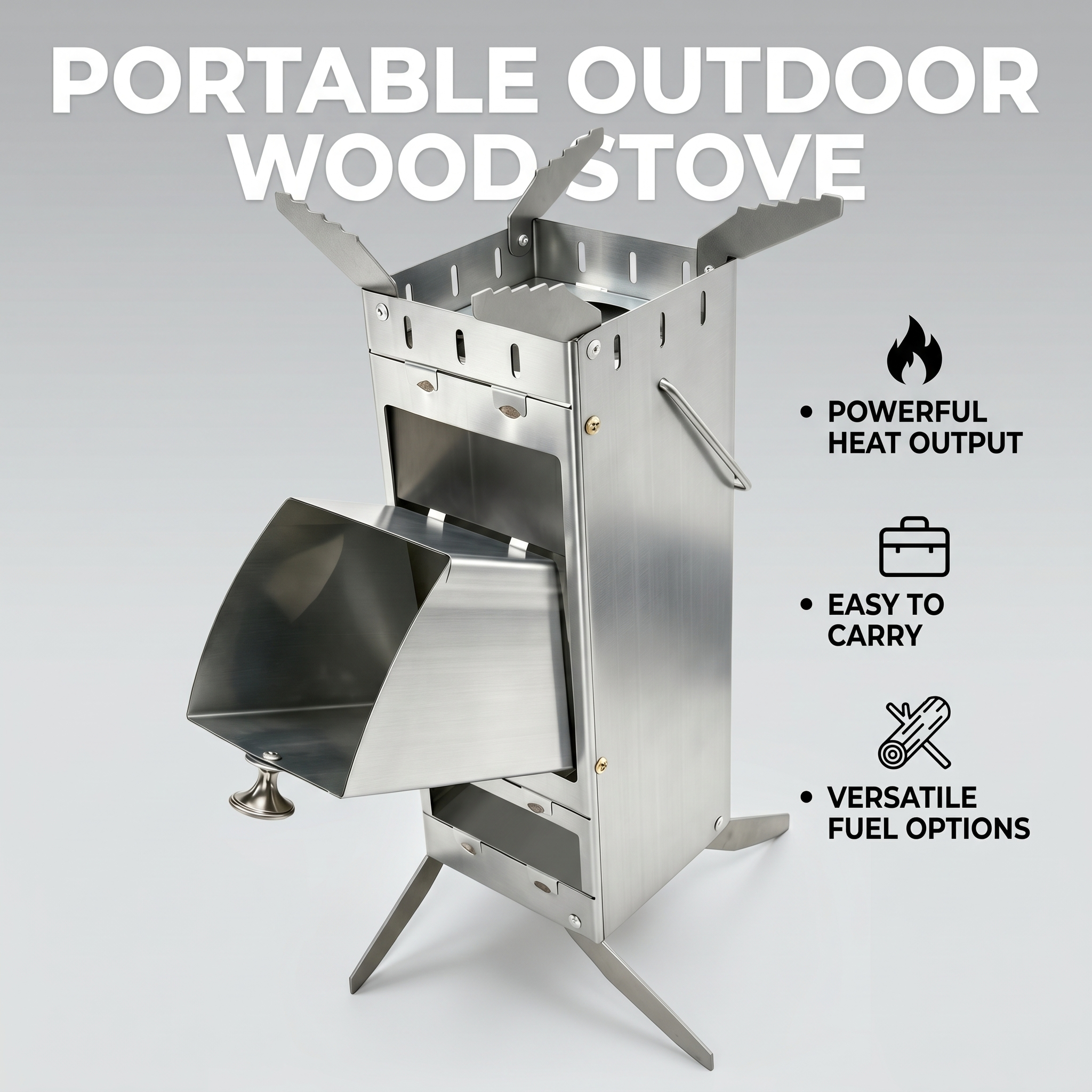 Portable Foldable Rocket Stove - Camping Cooking Gadgets recensie en prijs