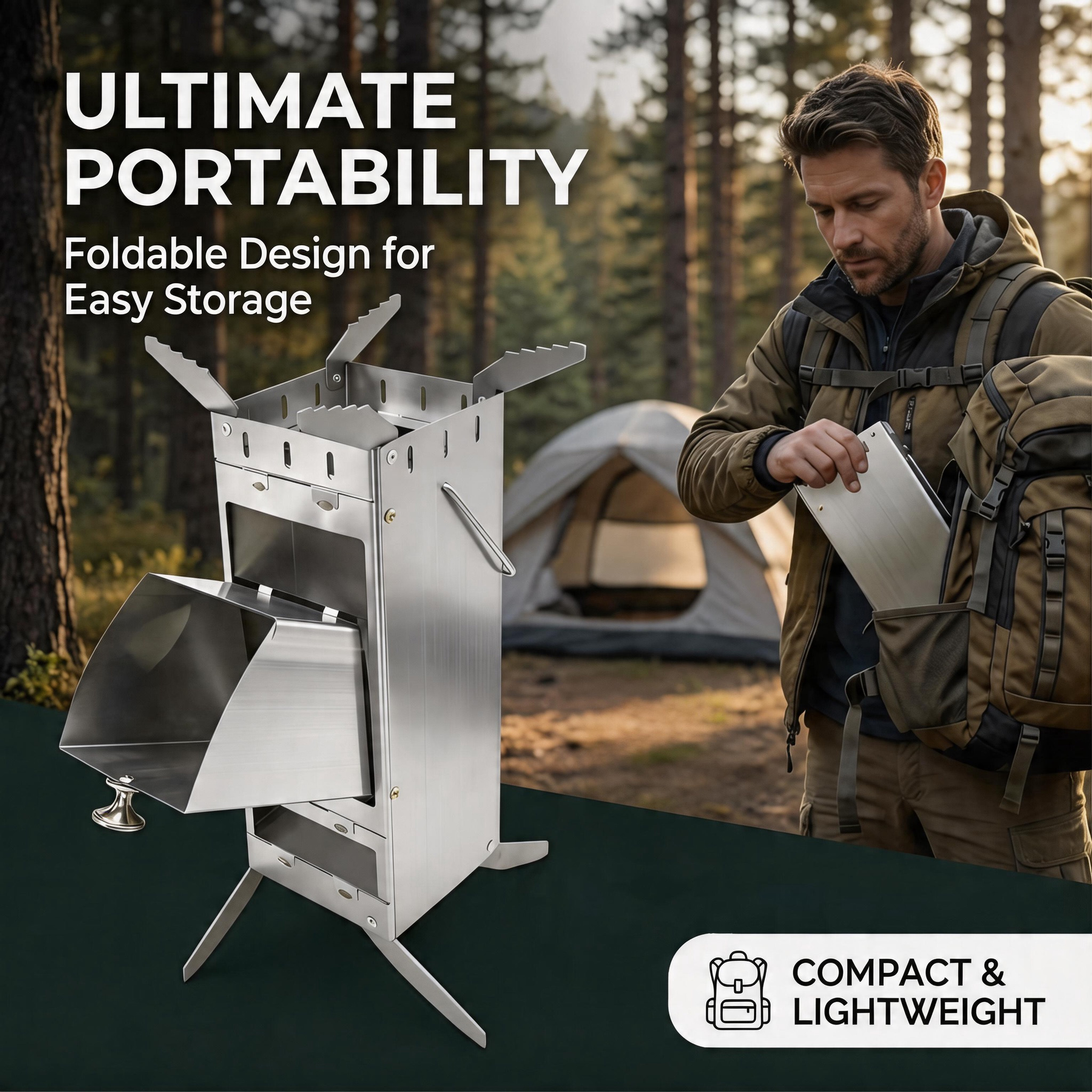 Portable Foldable Rocket Stove - Camping Cooking Gadgets recensie en prijs