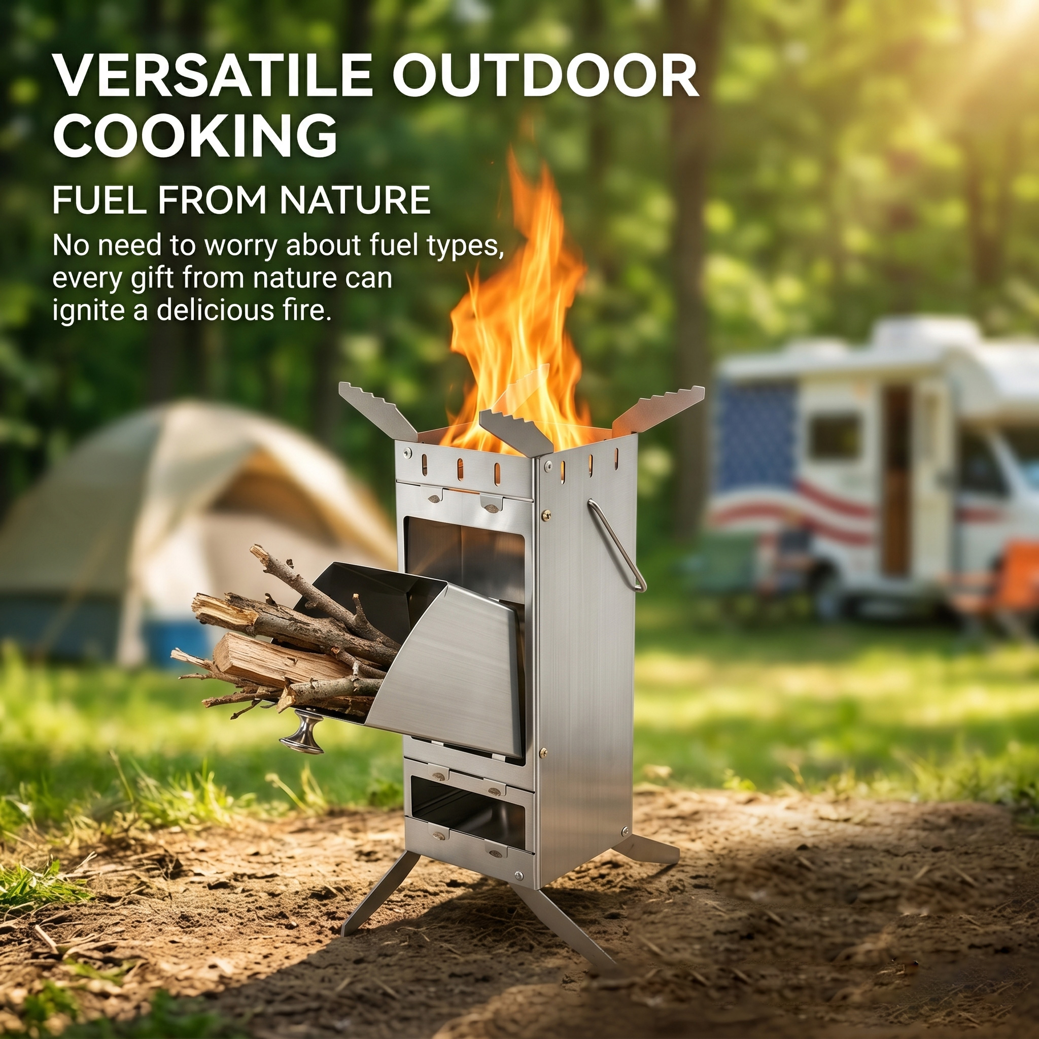 Portable Foldable Rocket Stove - Camping Cooking Gadgets recensie en prijs
