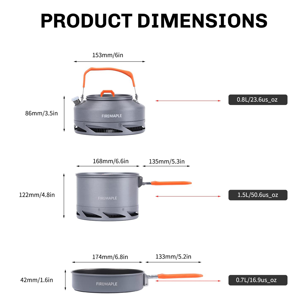Fire Maple Camping Cookware Ut - Quechua Camping Cooking Set recensie en prijs