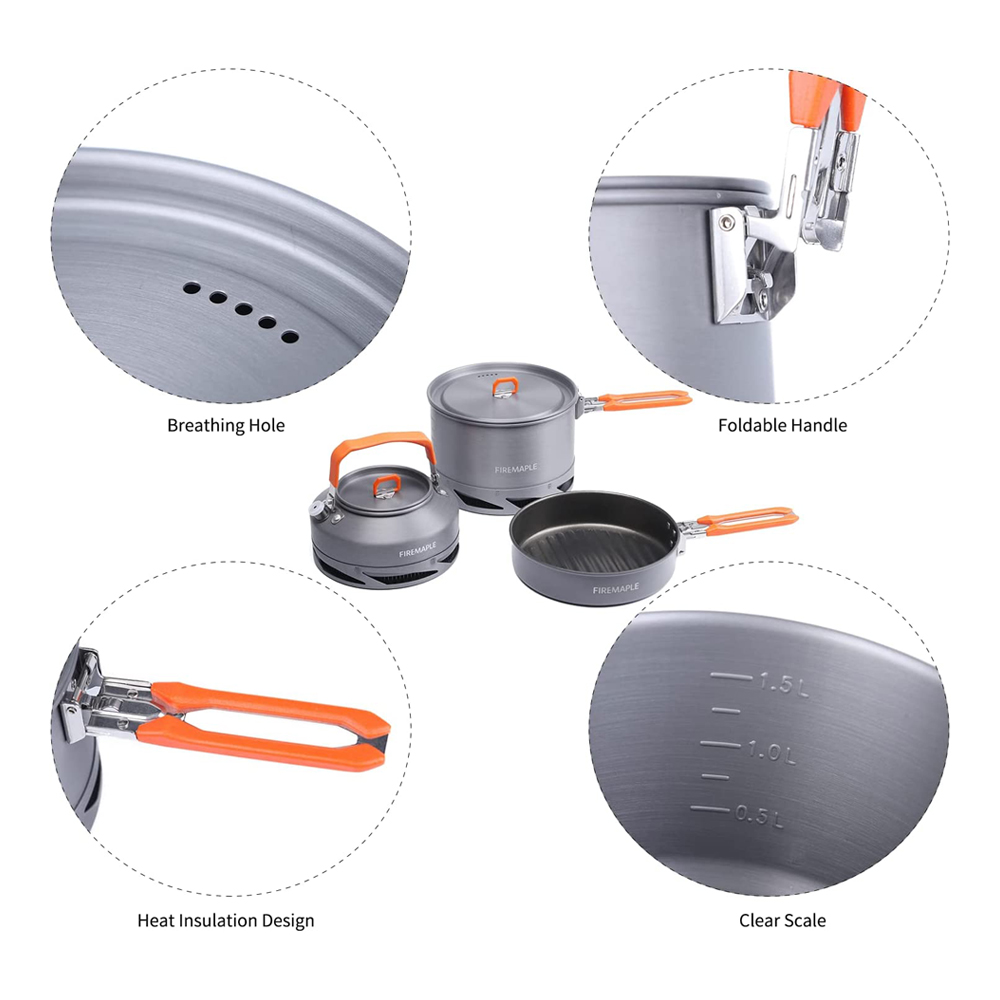 Fire Maple Camping Cookware Ut - Quechua Camping Cooking Set recensie en prijs